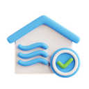 Illustration representing clean indoor air quality