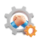 Gear Handshake icon