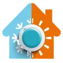 House Blue Orange icon