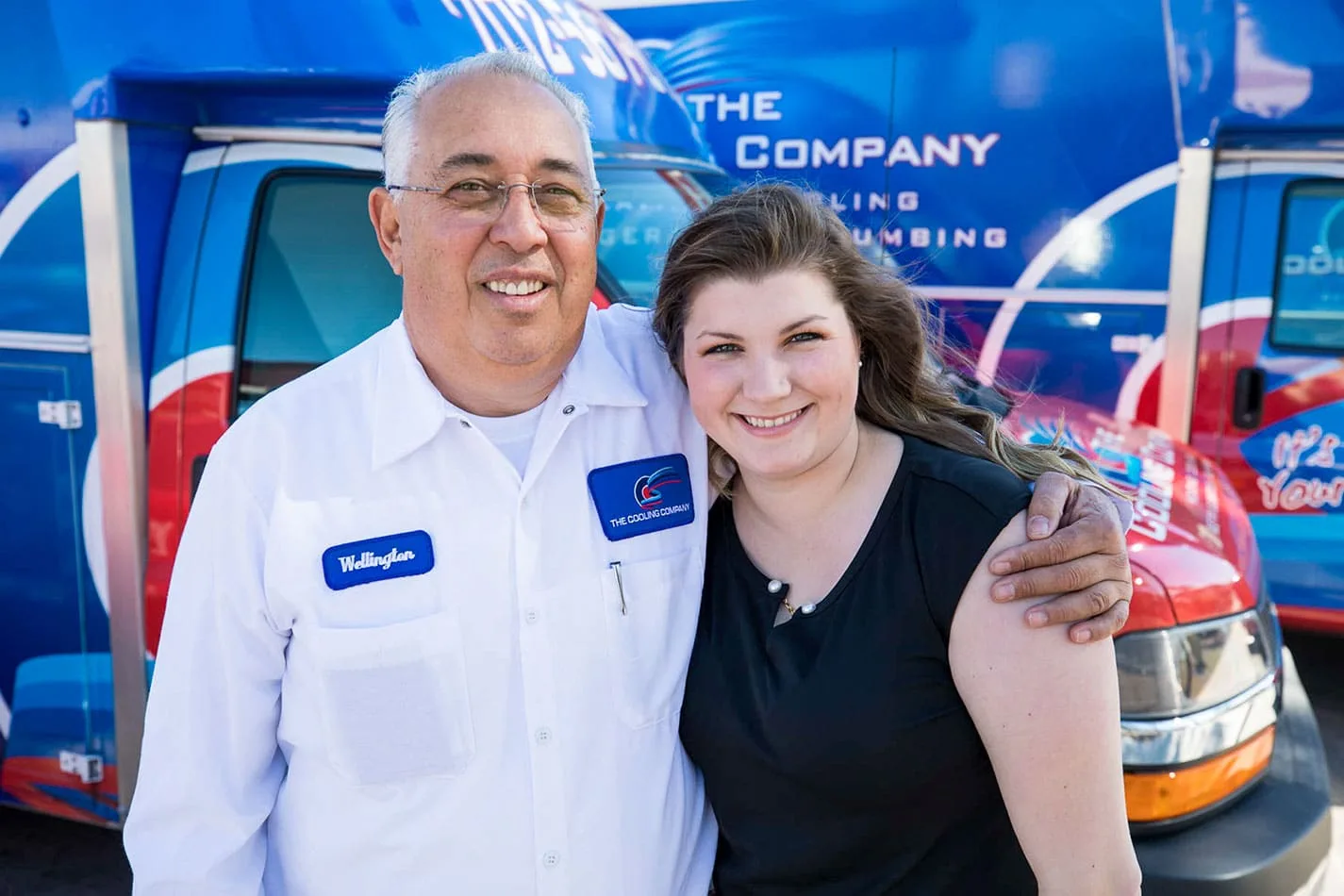 The Cooling Company technician at a service vehicle