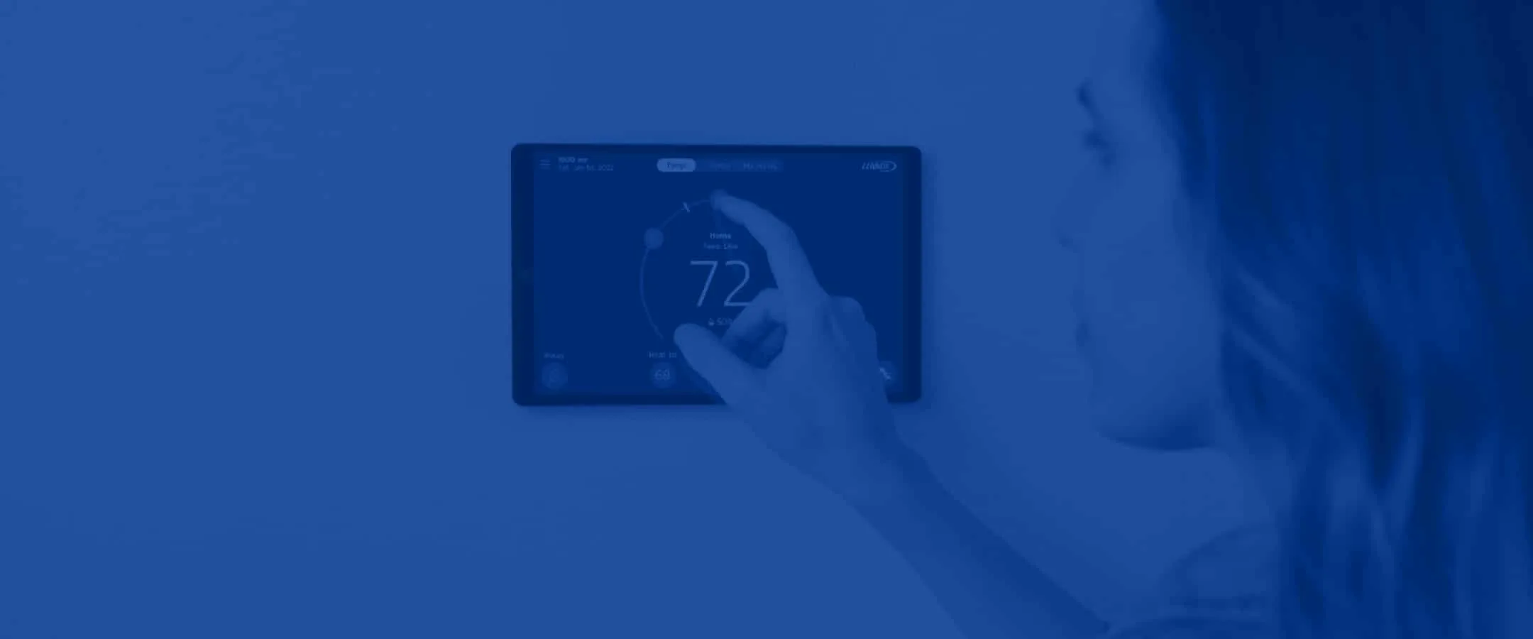 Modern smart thermostat upgrade for energy savings